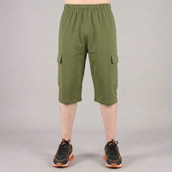 Olive Green 3 Quarter Shorts