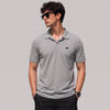 Grey V-Neck Polo