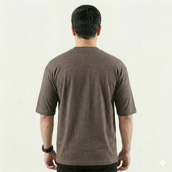 Brown Cotton Interlock Tshirt