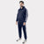 Navy Blue Tracksuit With Three White Stripes