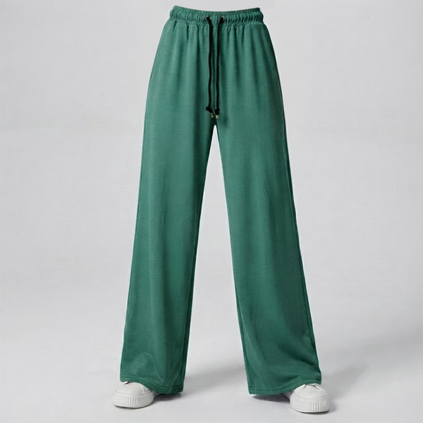 Premium Forest Green Loose Fit Cotton Interlock Trouser