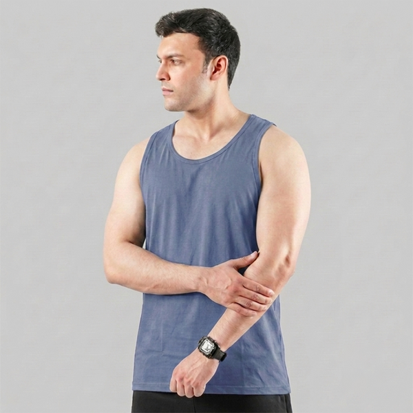 Storm Blue Cotton Sando