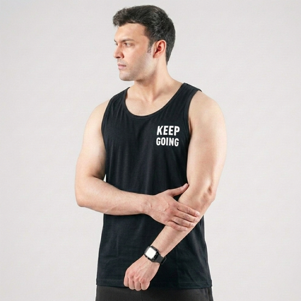 Midnight Black Cotton Sando