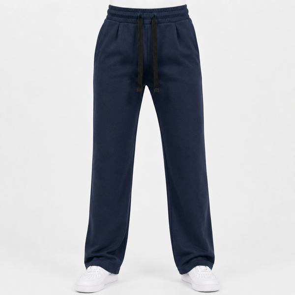 Navy Plain Interlock Trouser