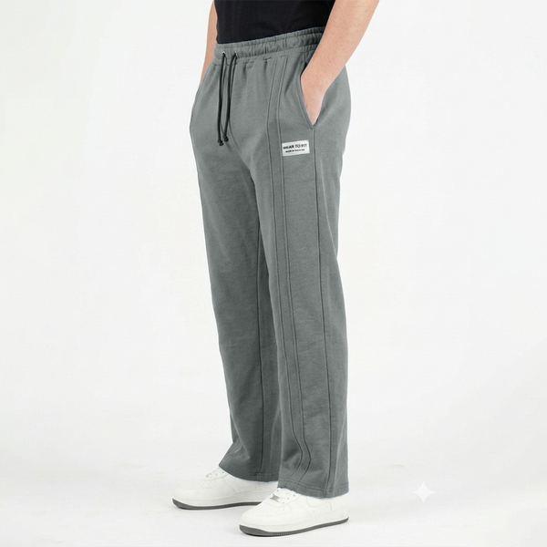 Charcoal Double Stitch loose fit Trousers