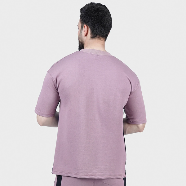 Lavender and Black Side Panel T Shirt