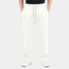 Milky White Double Stitch loose fit Trousers