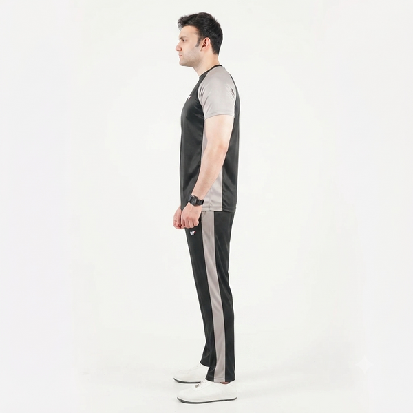 Black and Silver Tracksuit