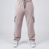 Tea Pink Cotton Interlock Cargo Trouser
