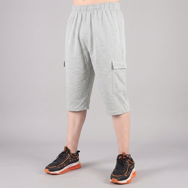 Heather Grey 3 Quarter Shorts