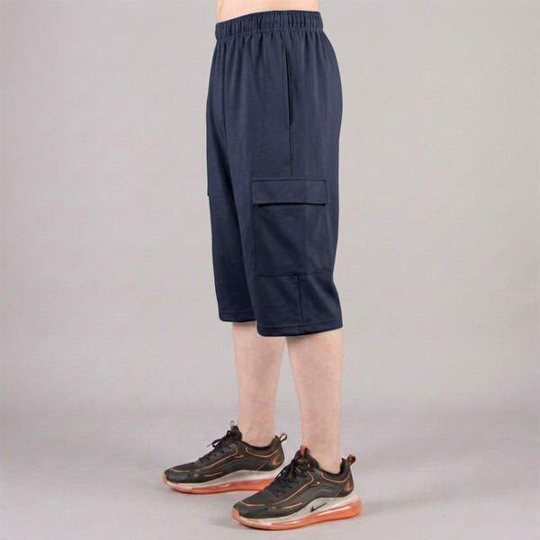 Navy Blue 3 Quarter Shorts
