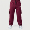 Maroon Interlock Cargo Trouser