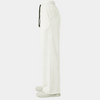 Premium Cream White Loose Fit Cotton Interlock Trouser