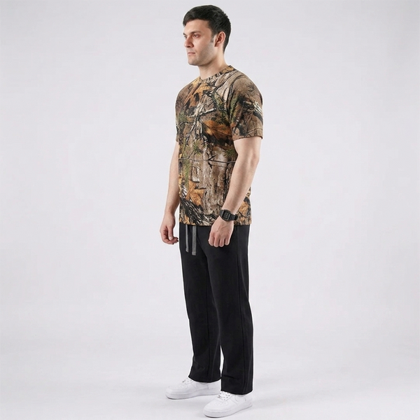 Brown camo track suit