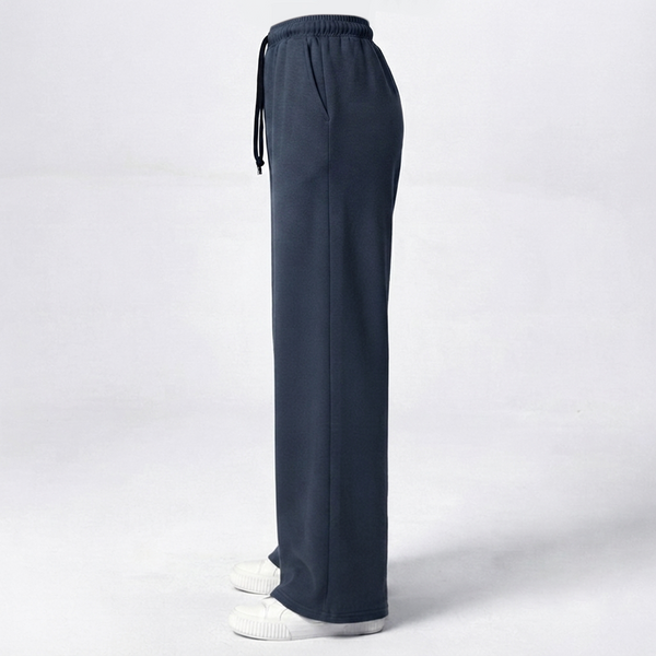 Premium Navy Blue Loose Fit Cotton Interlock Trouser