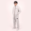 Classic Mock Neck Tracksuit – Heather Grey