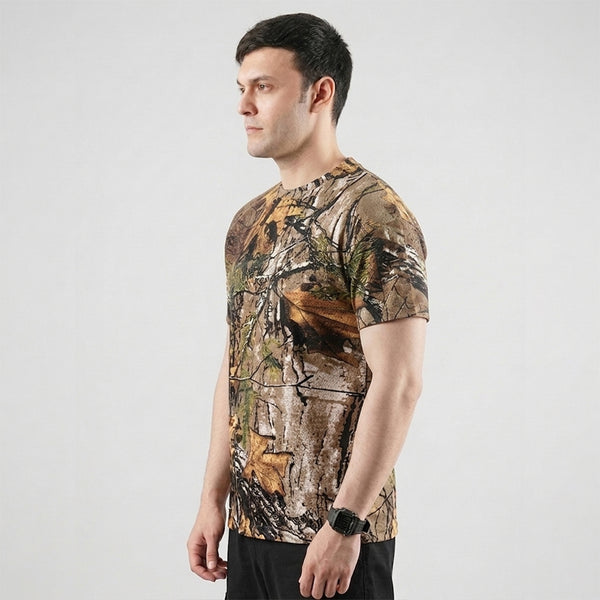 Lycra Cotton Forest Camo Tshirt