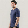 Navy Plain Lycra Cotton Tshirt