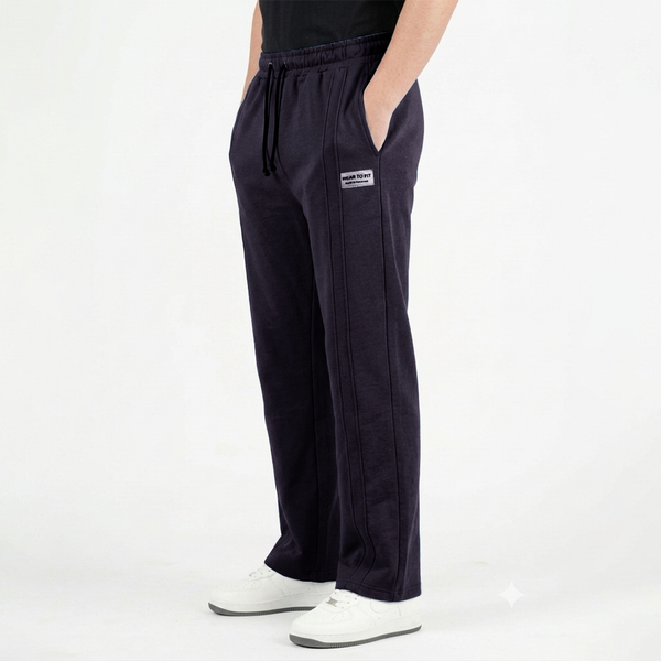 Deep Navy Double Stitch loose fit Trousers