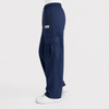 Pure Cotton Navy Blue Cargo Trousers