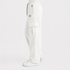 Pure Cotton Off White Cargo Trousers