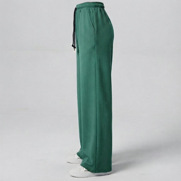 Premium Forest Green Loose Fit Cotton Interlock Trouser