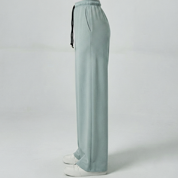 Premium Ice Blue Loose Fit Cotton Interlock Trouser
