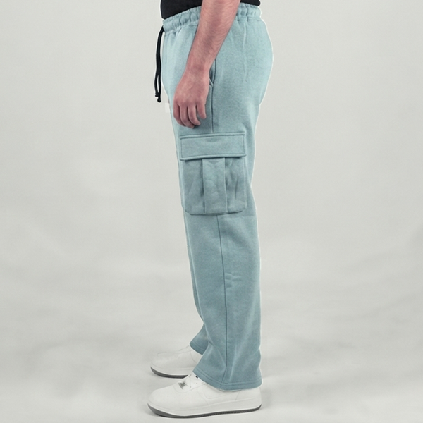 Sky Blue Interlock Cargo Trouser