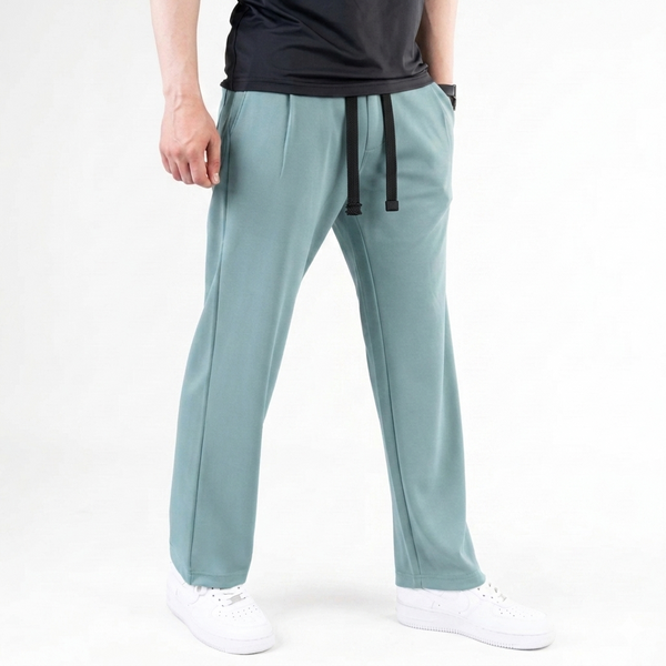 Sage Green Plain Interlock Trouser