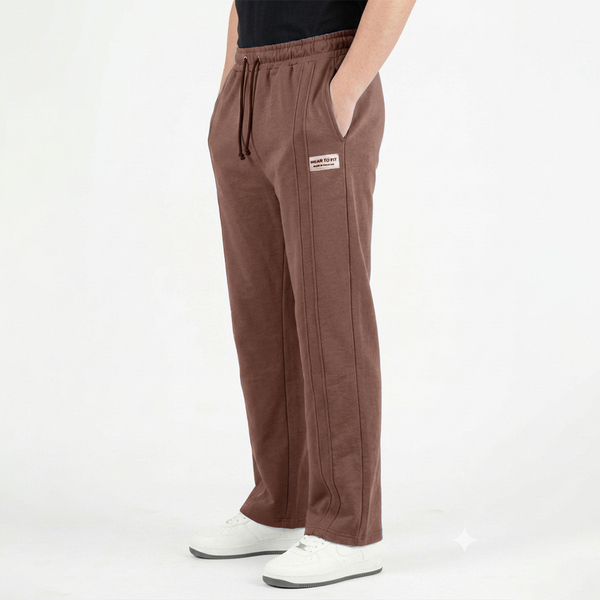 Choclate Brown Double Stitch loose fit Trousers