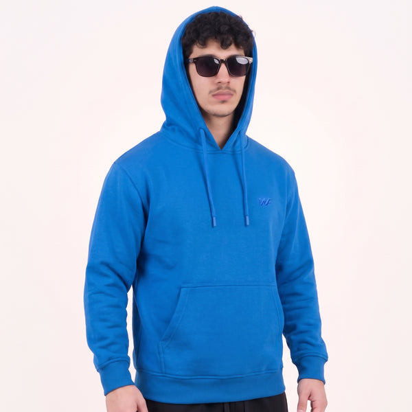 Unisex Round Neck Royal Blue Hoodie