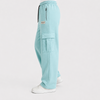 Pure Cotton Mint Green Cargo Trousers