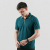 Dark Green Zip-up Polo