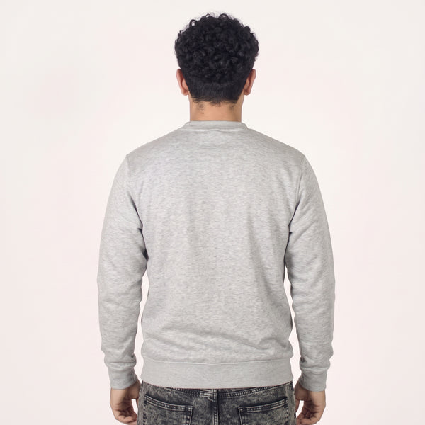 Unisex Light Grey Fleece Sweatshirt