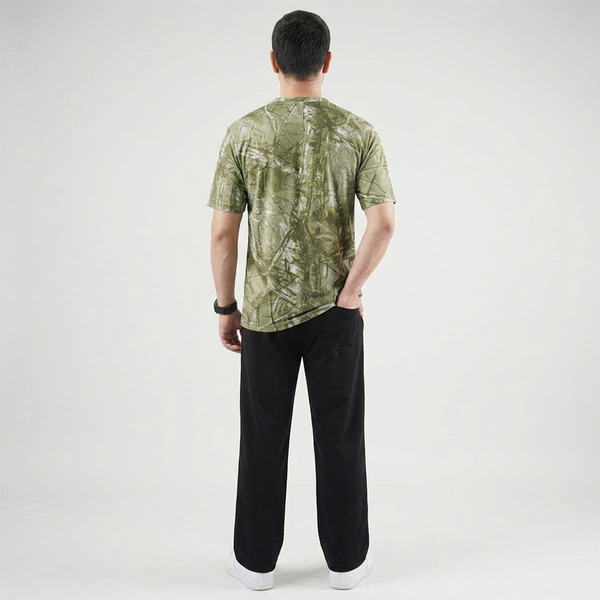forest green camo track suit