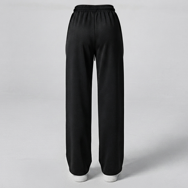 Premium Jet Black Loose Fit Cotton Interlock Trouser