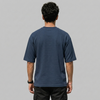 Navy Blue Boxy Fit Pique Interlock Shirt