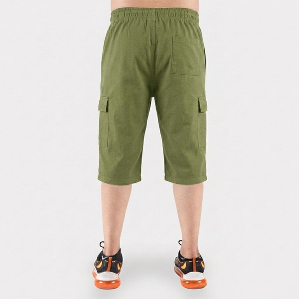 Olive Green 3 Quarter Shorts