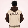 Creamy Mocha Varsity Snap Hoodie