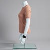 Brown Ribbed Crew Neck T Shirt