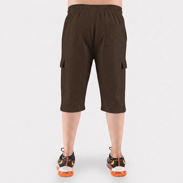 Chocolate Brown 3 Quarter Shorts