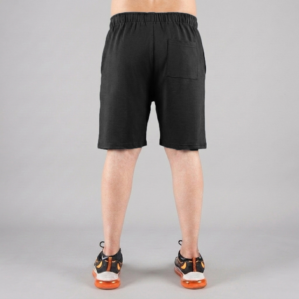 Black Cotton Terry Shorts