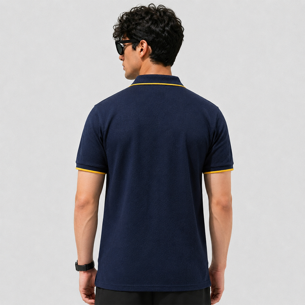 Dark Blue V-Neck Polo