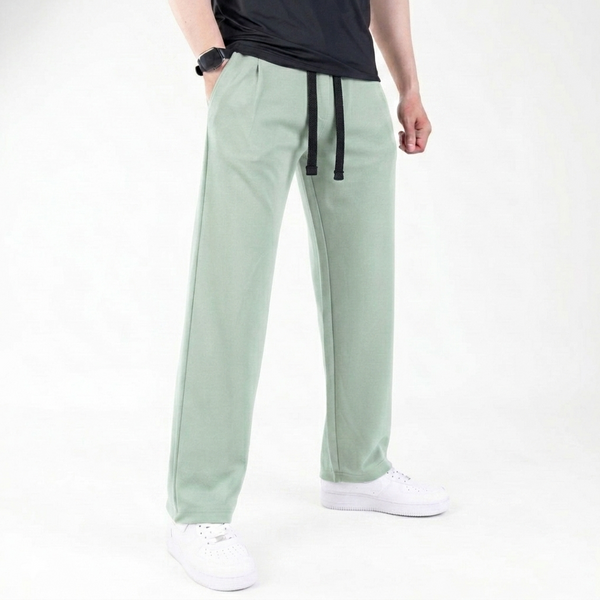 Mint Green Plain Interlock Trouser