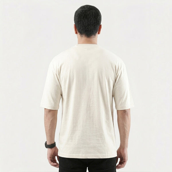 Off White Interlock Cotton Tshirt