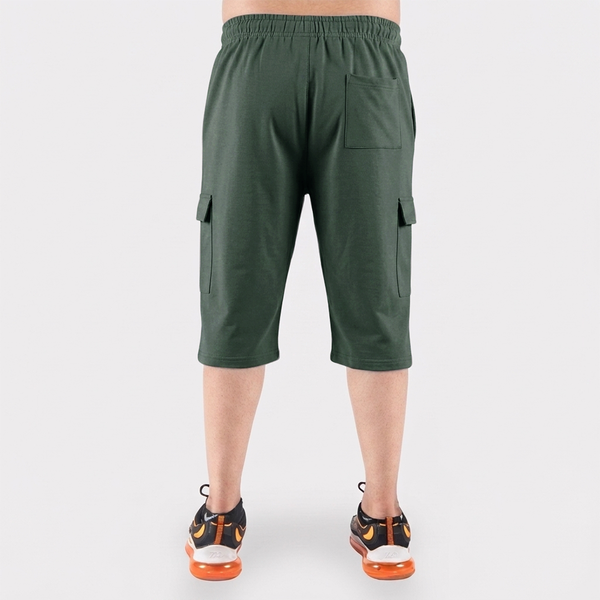 Olive Green 3 Quarter Shorts
