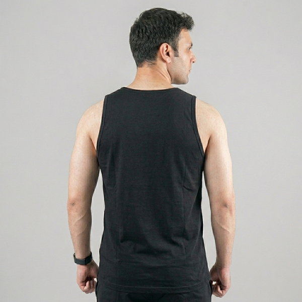 Midnight Black Cotton Sando