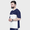 Blue and White Side Panel T Shirt