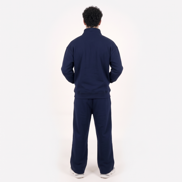 Classic Mock Neck Tracksuit – Navy