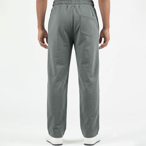 Grey Double Stitch loose fit Trousers